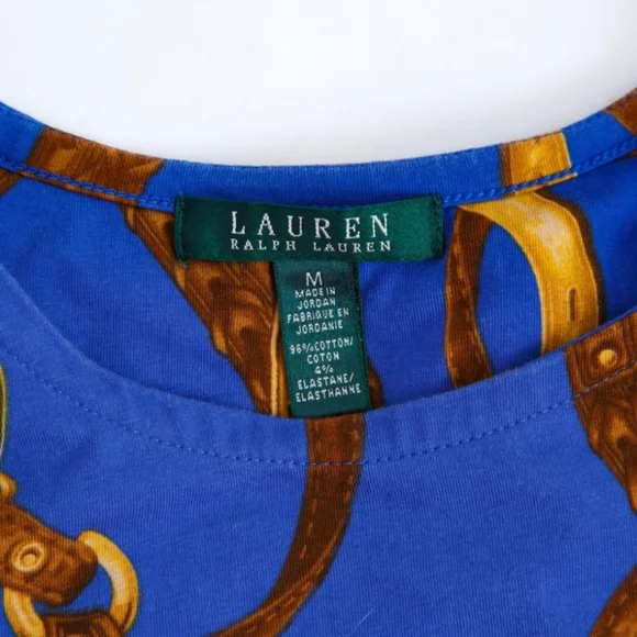 Ralph Lauren equestrian T-shirt Ladies Top size Medium - Picture 3 of 4